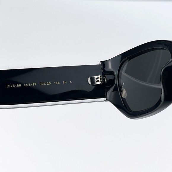 D&G DG6186 501/87 Sunglasses Black Dark Grey Cat Eye Women - Picture 11 of 12